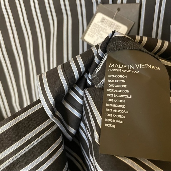 Club Monaco Striped Dolman Striped Button Down Top - Picture 7 of 8